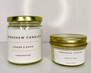 Ginger and Spice Soy Candle.