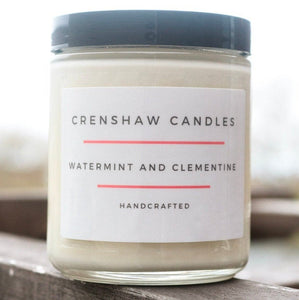 Watermint and Clementine Soy Candle.