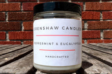 Load image into Gallery viewer, Peppermint and Eucalyptus Soy Candle.
